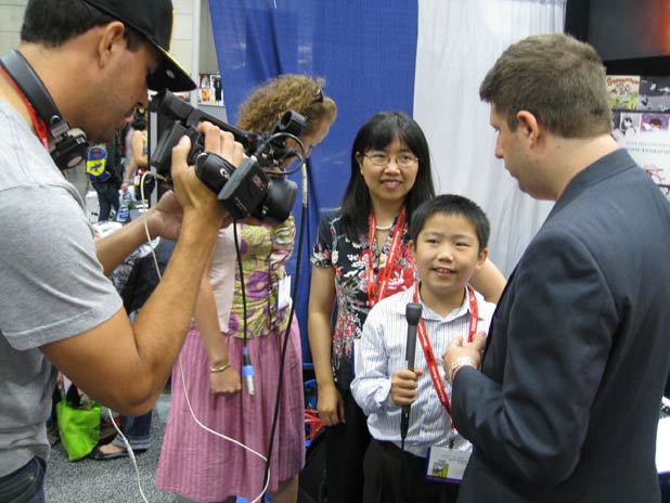 Perry Chen being interviewed