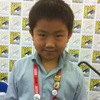 Perry Chen with Troma buttons at Comic-Con