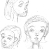 Ingrid Pitt character sketches by Bill Plympton